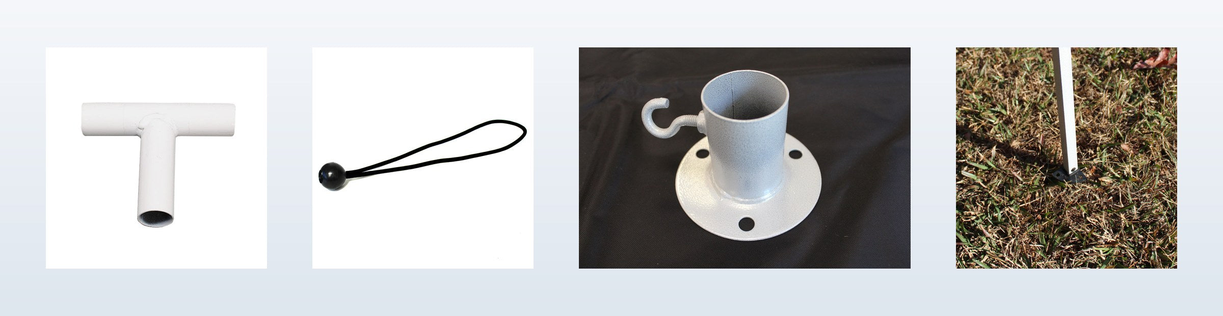 Canopy accessories, fittings, bungees and anchors