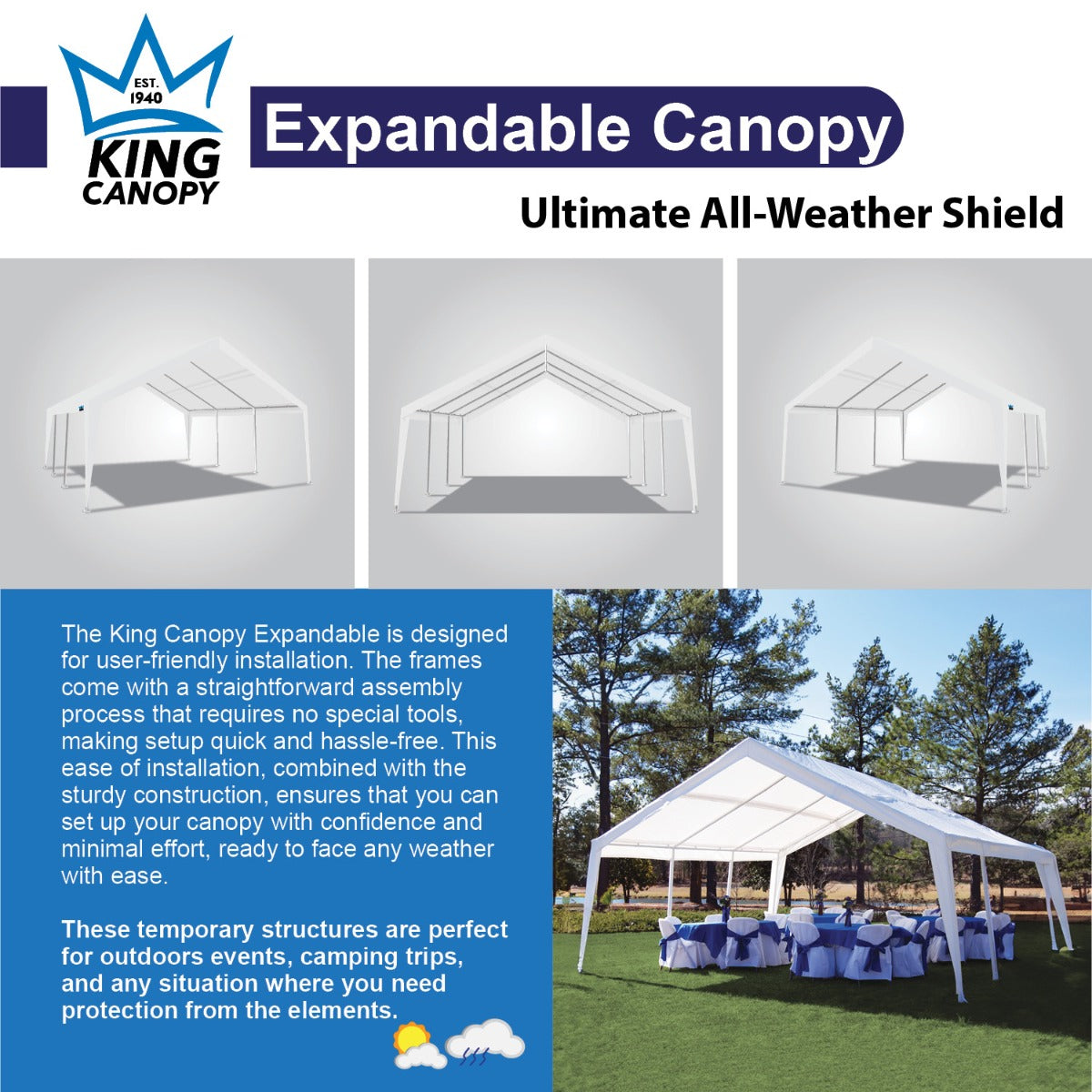 12 ft x 20 ft/20 ft x 20 ft Expandable Canopy