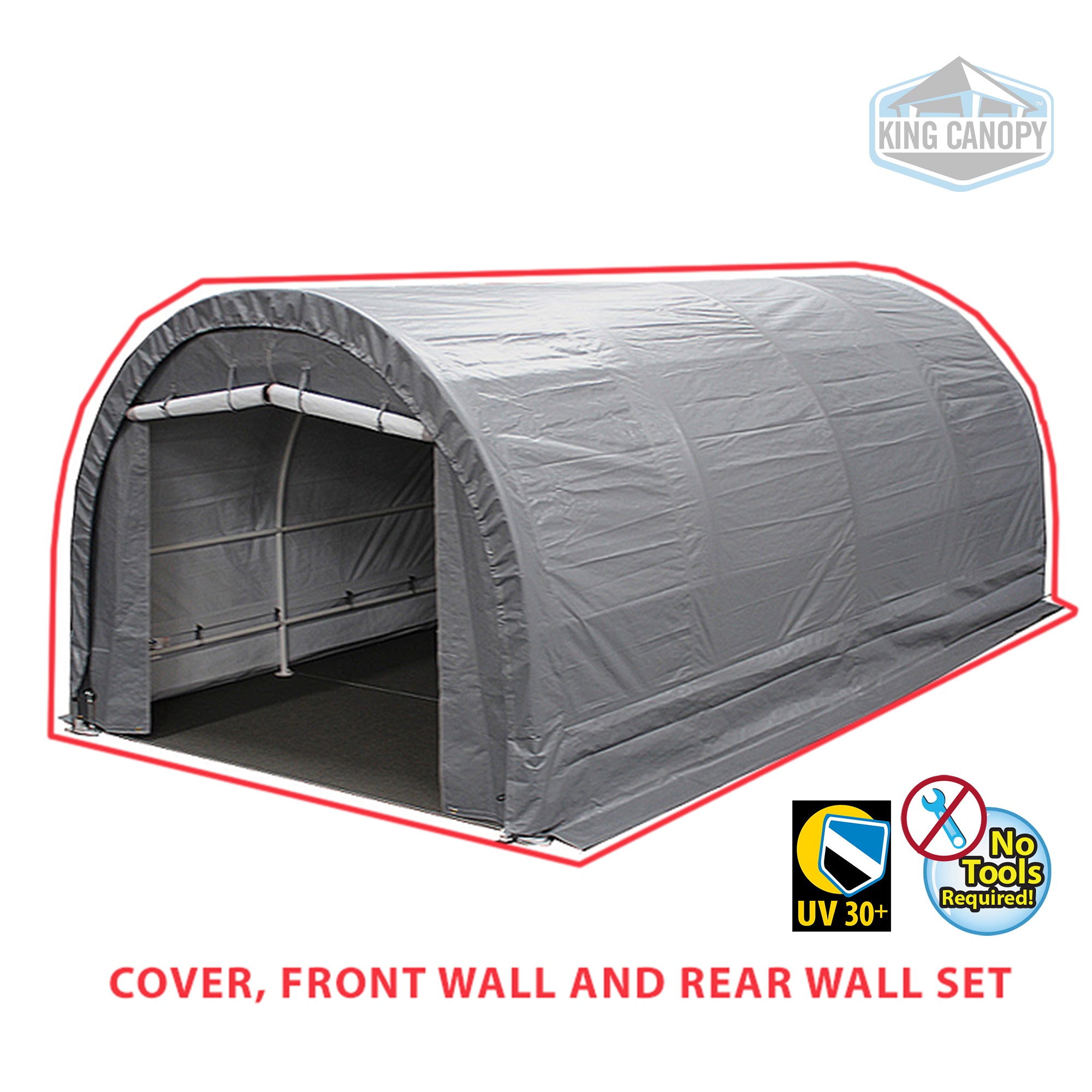 10 F x 20 ft Silver Dome Garage cover set