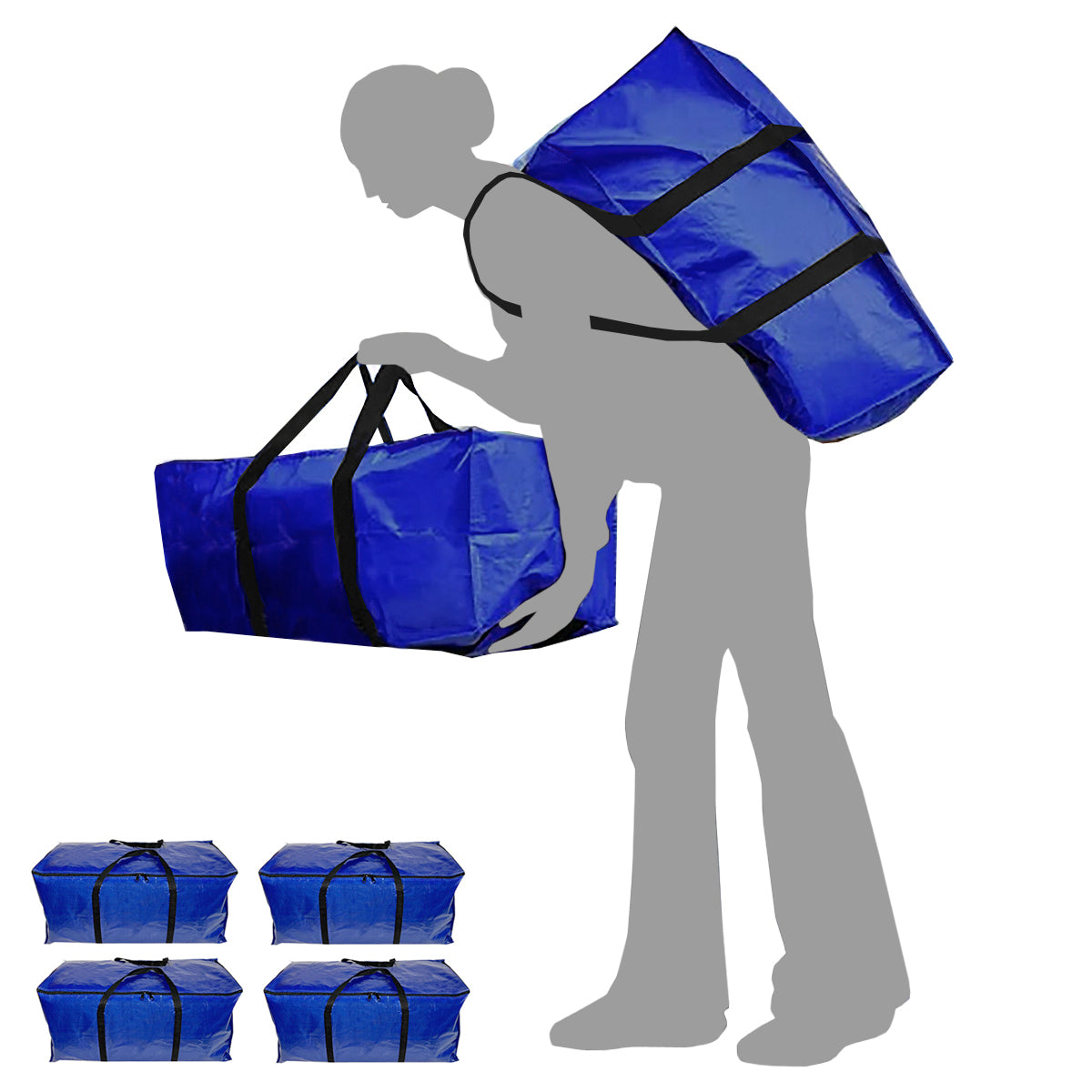 King Canopy Extra Large Moving Bags with Zippers & Carrying Handles