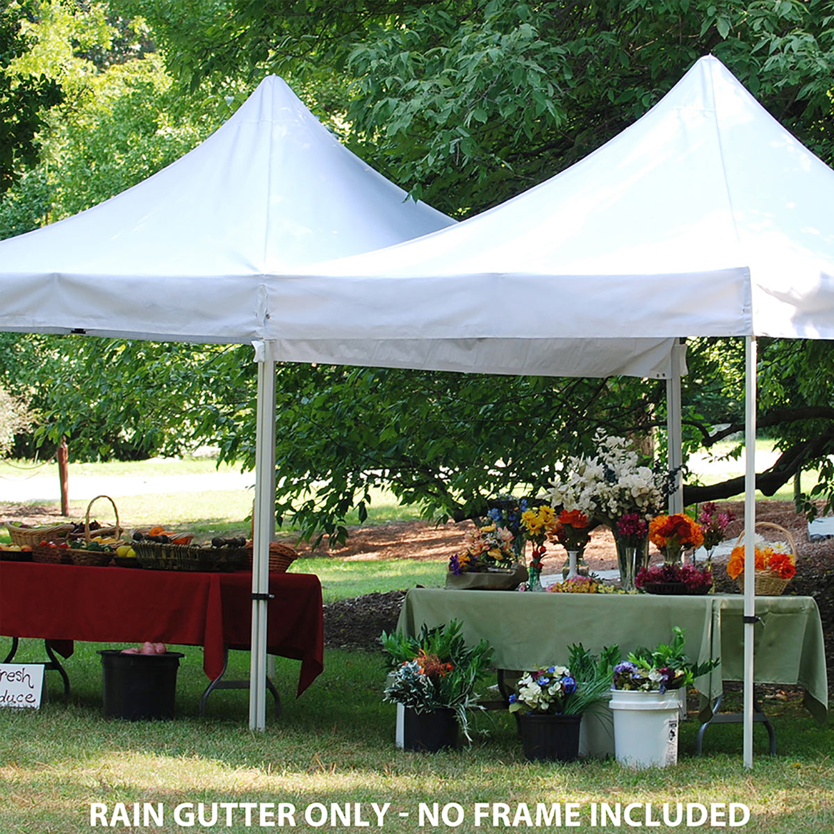 10 ft Rain Gutter w/ 10 White Ball Bungees