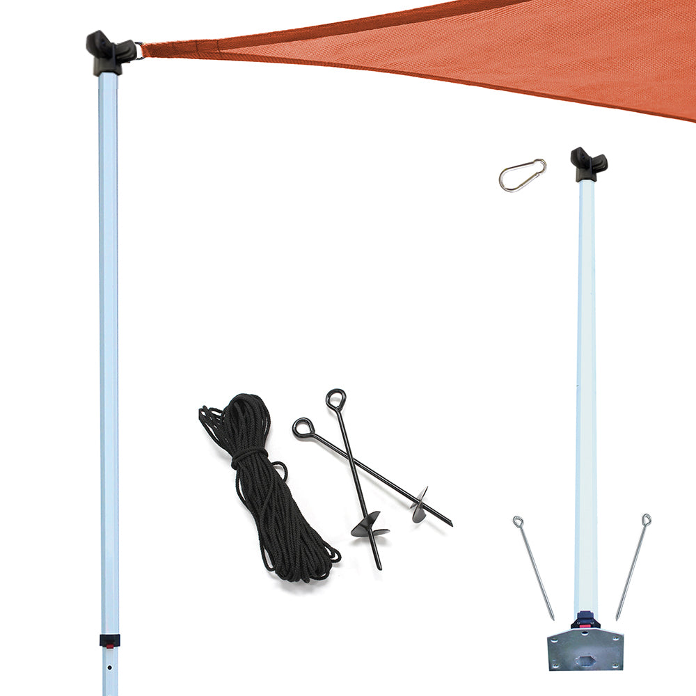 Shade Sail Pole Kit 9 ft. Extension