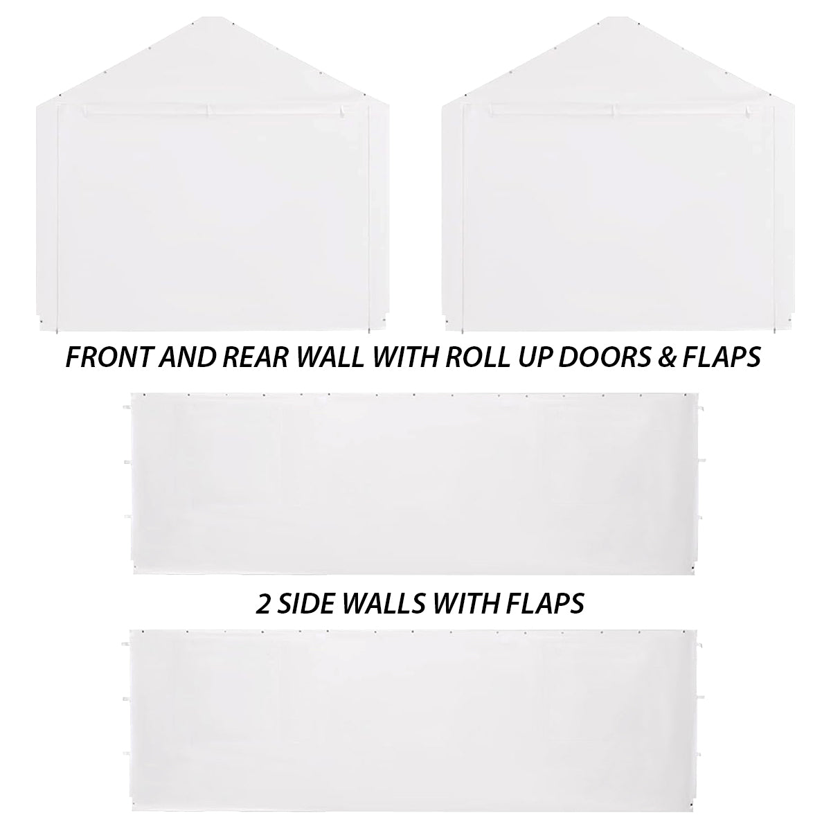 20 ft x 20 ft Sidewall Kit w/ Flaps For Expandable Canopy