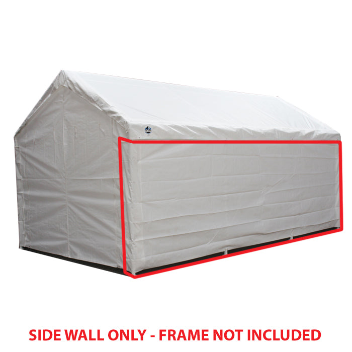 10 ft x 13 ft White Side Wall w/ Flaps