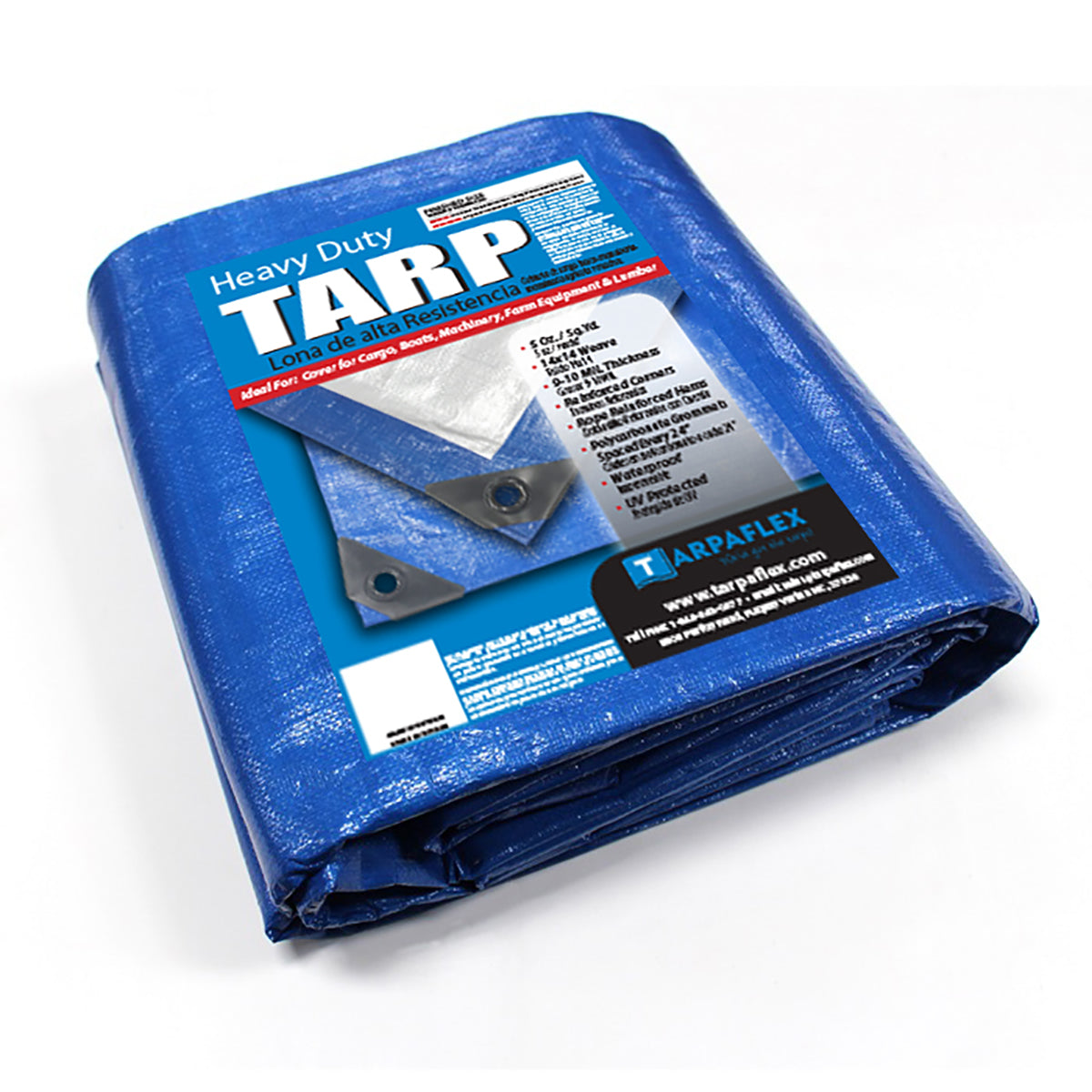 Blue Silver Heavy Duty Poly Tarp