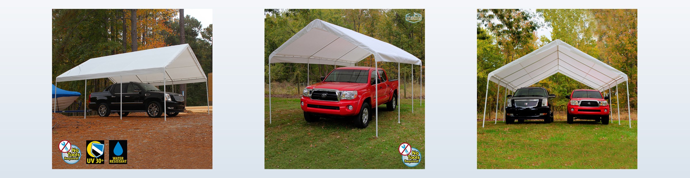 King Canopy carport canopies sheltering vehicles
