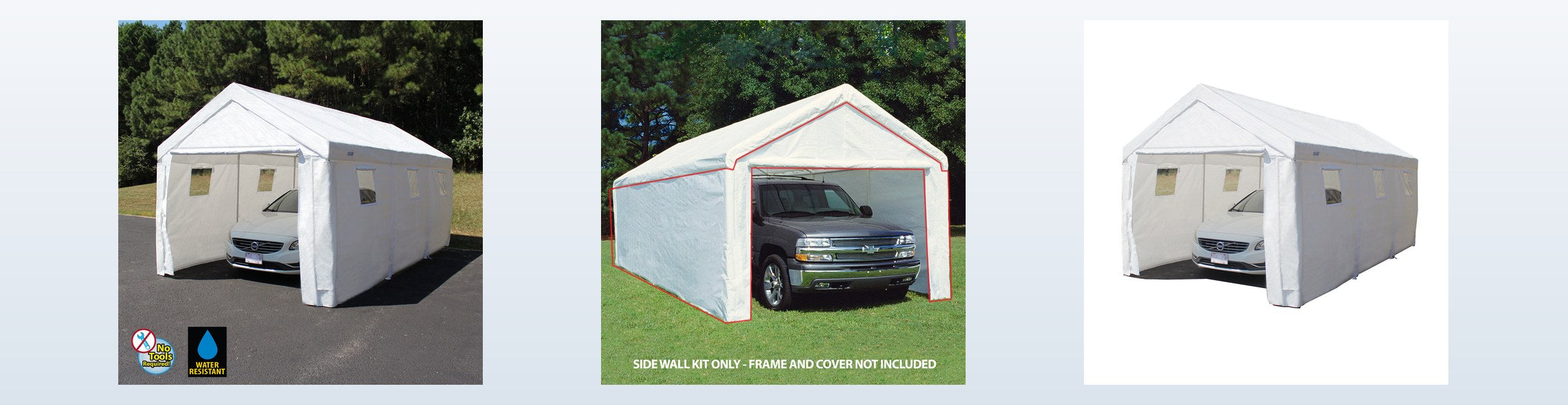 Canopy covers and side wall enclosures