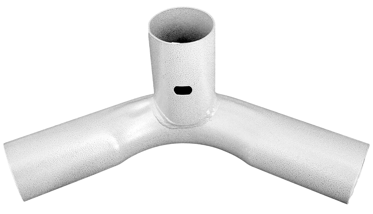 3-Way Fitting / 2 inch Silver Hammertone