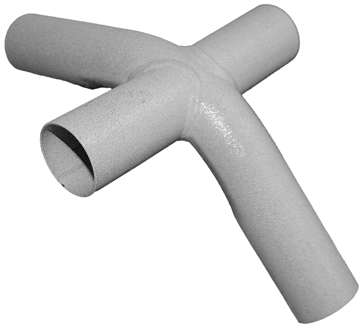 4-Way Fitting / 1 3/8 inch inside diameter - Silver Hammer Tone with Buttons
