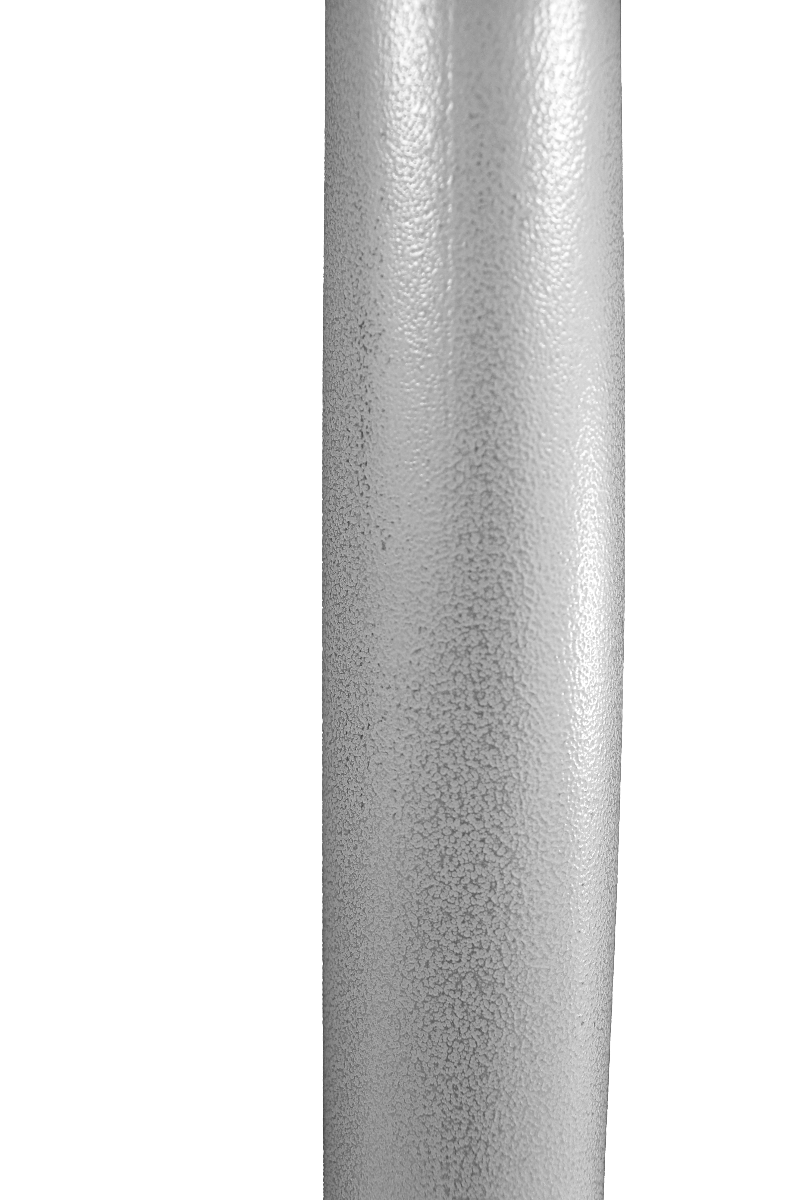 77.5 inch x 1.9 inch Pipe - Silver Hammertone