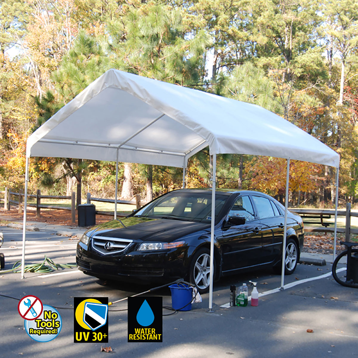 Universal 6 Leg 10X13 Canopy w/ WHITE Cover