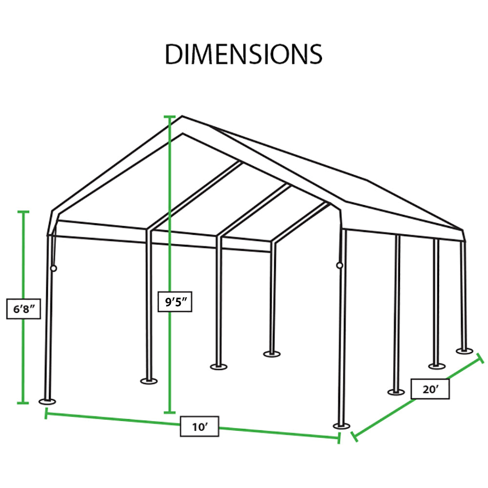 True 10 ft x 20 ft Universal Canopy