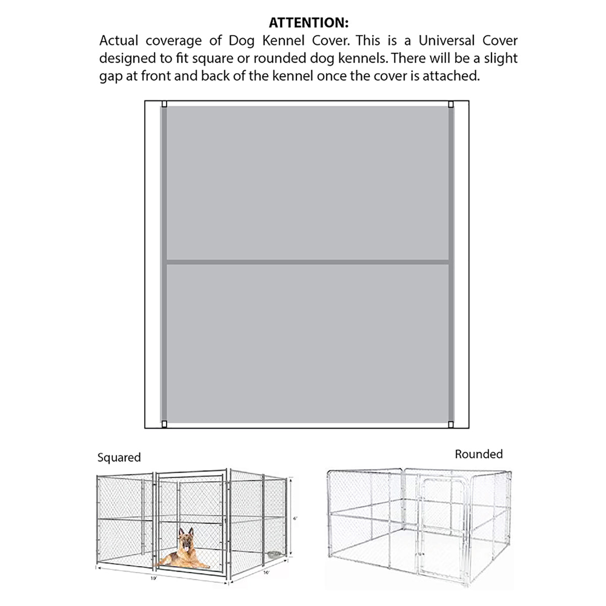 10 ft x 10 ft Dog Kennel Cover