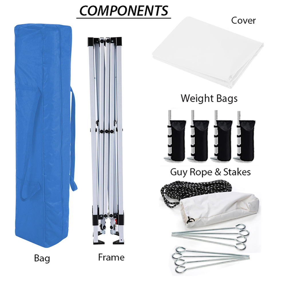 Easyshut 8x8 Instant Pop Up Tent, Bundle w/ Stakes & Weight Bags