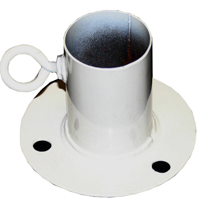2 inch x 3 inch Tall Metal White Powder Coated Foot Pad