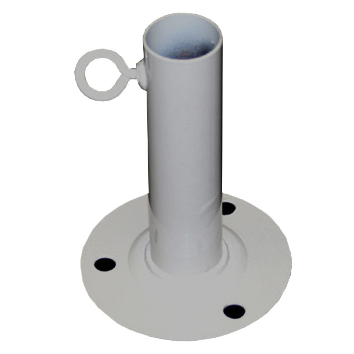 1 3/8 inch x 6 inch Foot Pad - Gray Powder Coated
