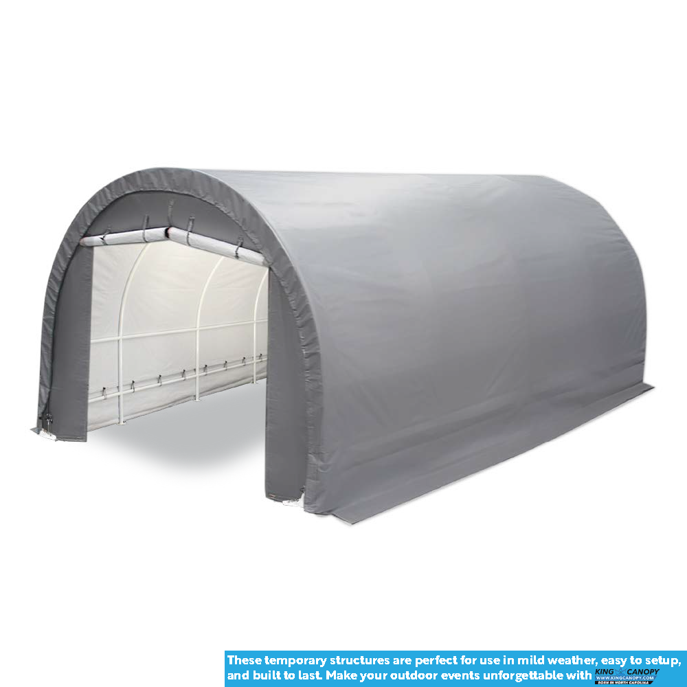 10 ft x 20 ft x 8 ft Dome Garage, 245gsm