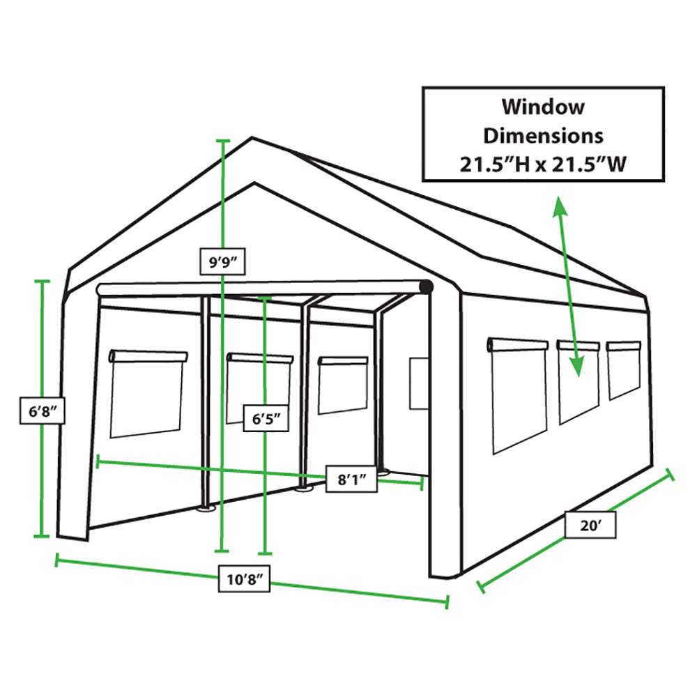 HERCULES 10X20 Enclosed Canopy