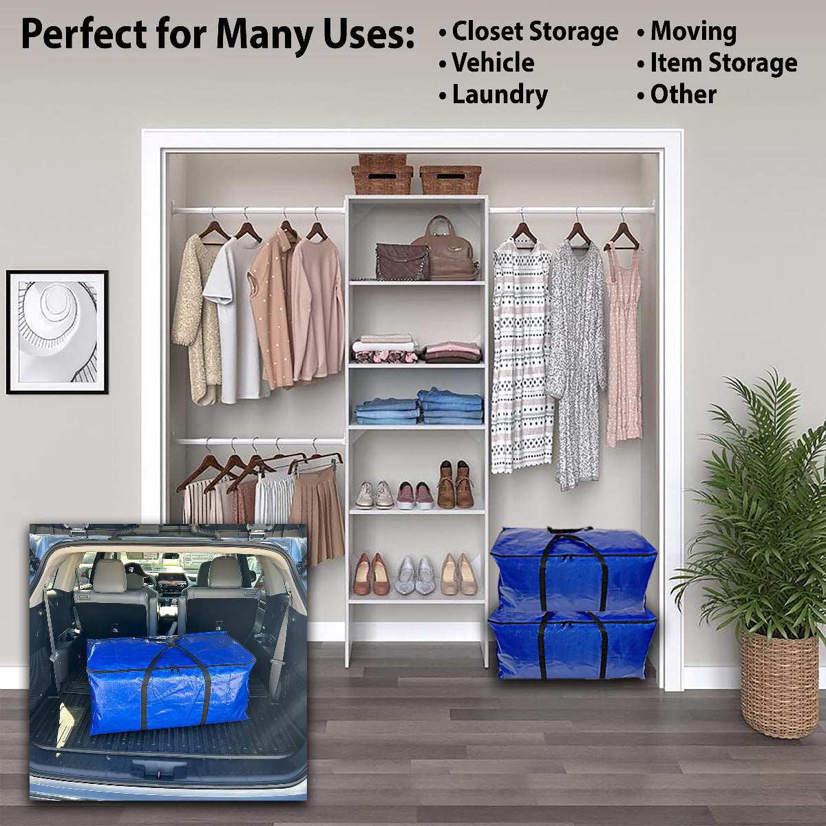 King Canopy Extra Large Moving Bags with Zippers & Carrying Handles