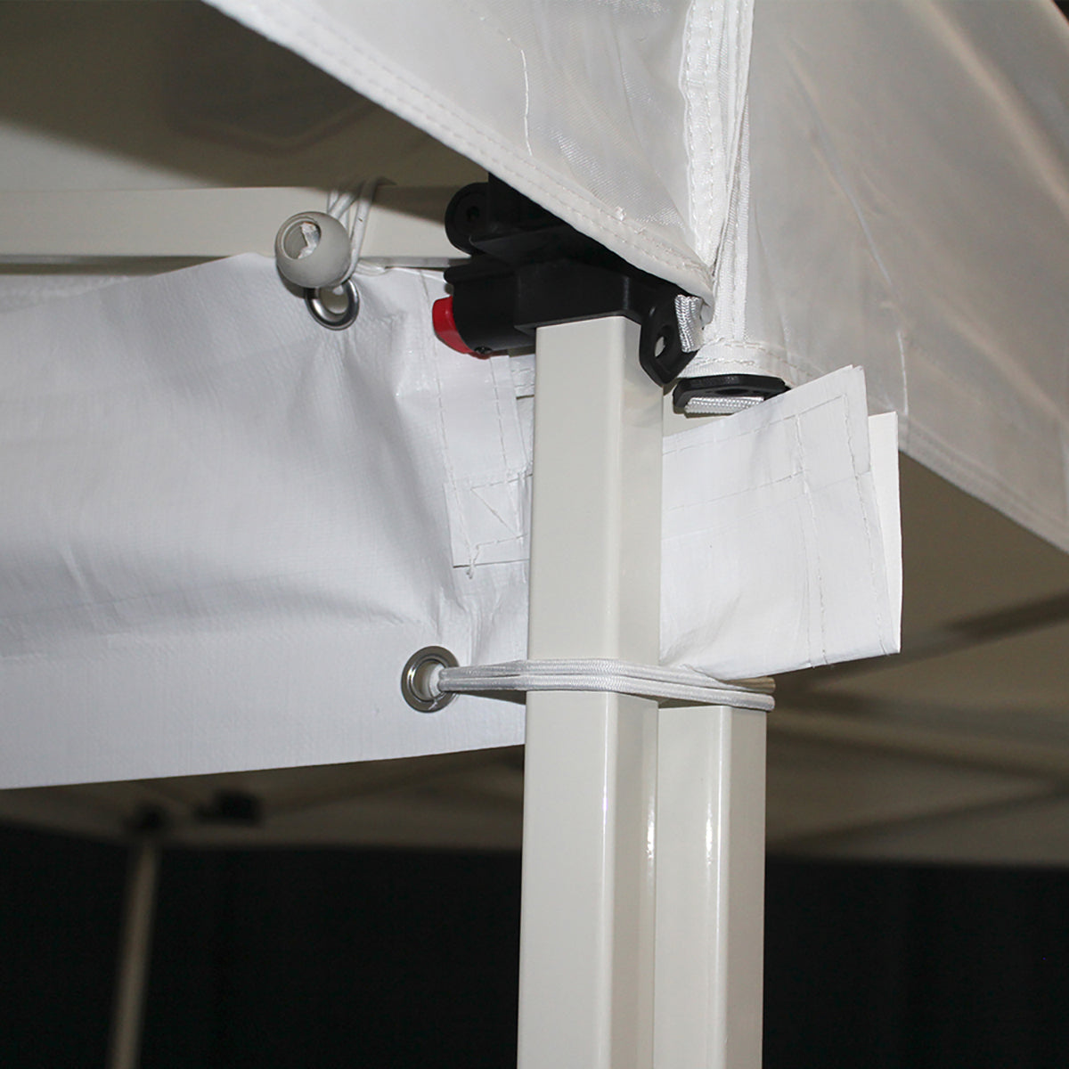 10 ft Rain Gutter w/ 10 White Ball Bungees