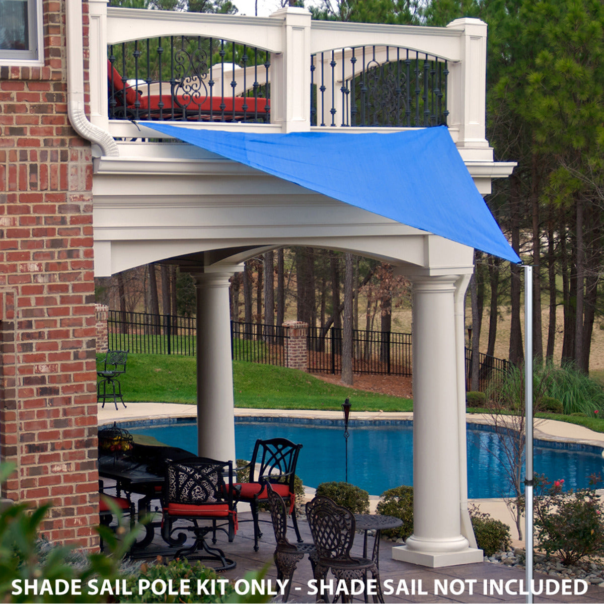 Shade Sail Pole Kit 9 ft. Extension