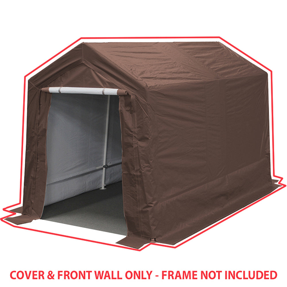 7 ft x 12 ft G0712 Garage Cover and Front Wall with Door Set