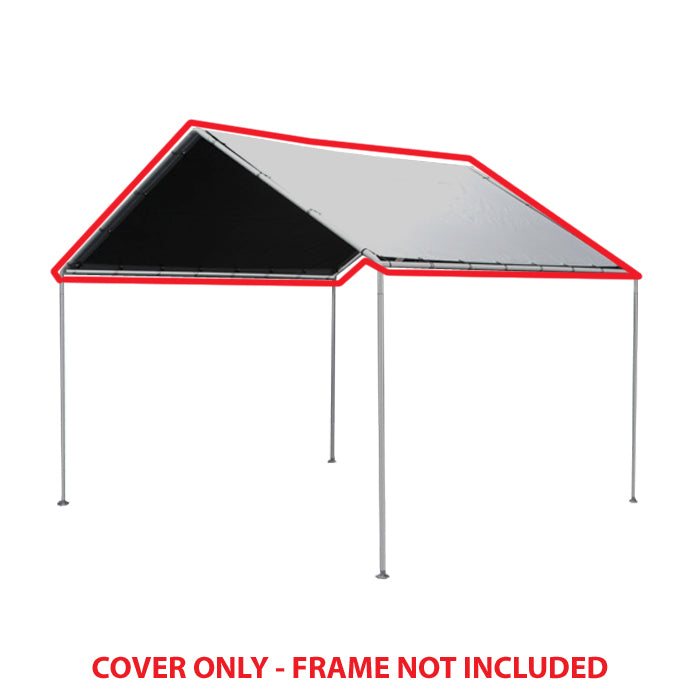 Silver/Black Dog Kennel Cover / Tarp Only