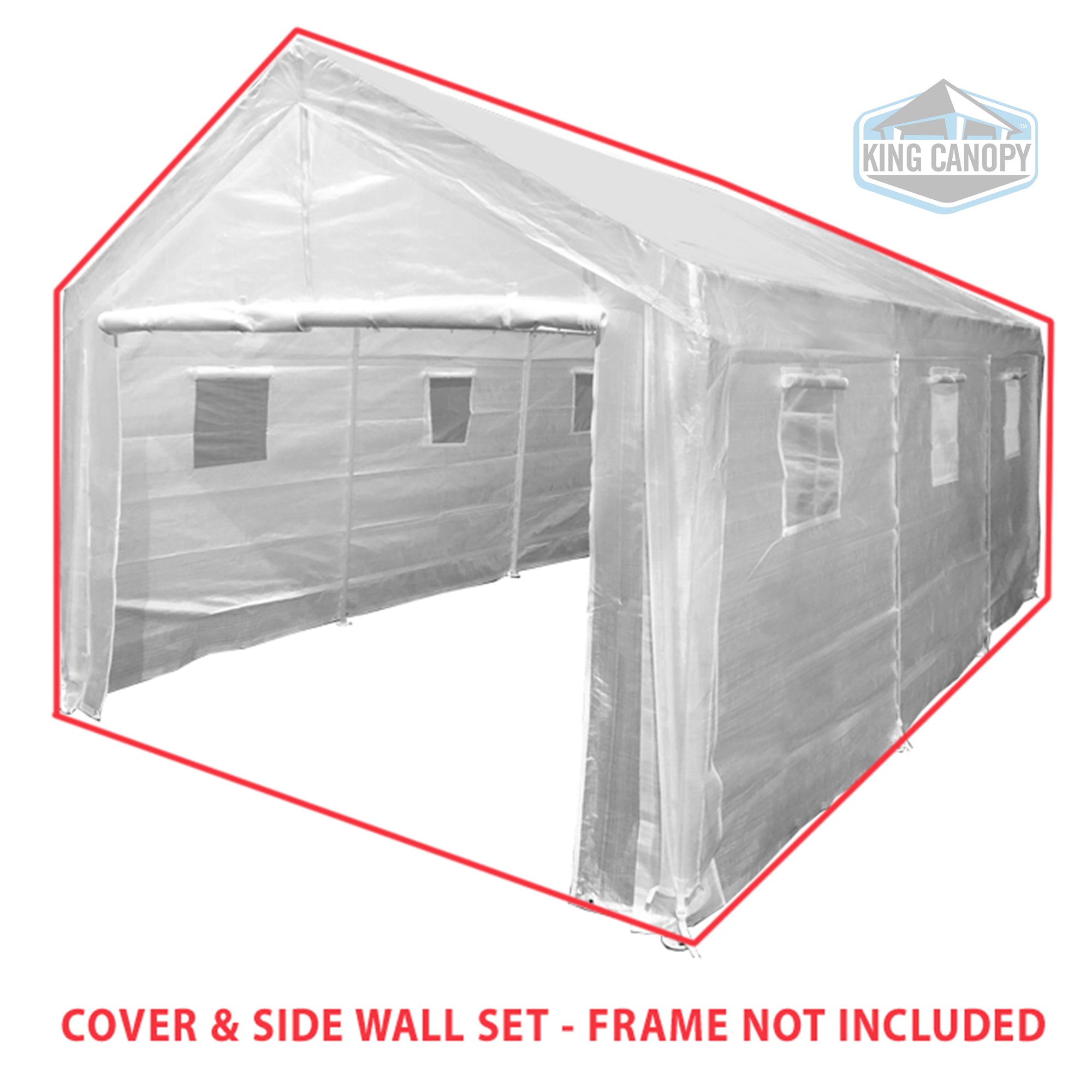 10ft x 20 ft Greenhouse Opaque Cover and Side Wall Set