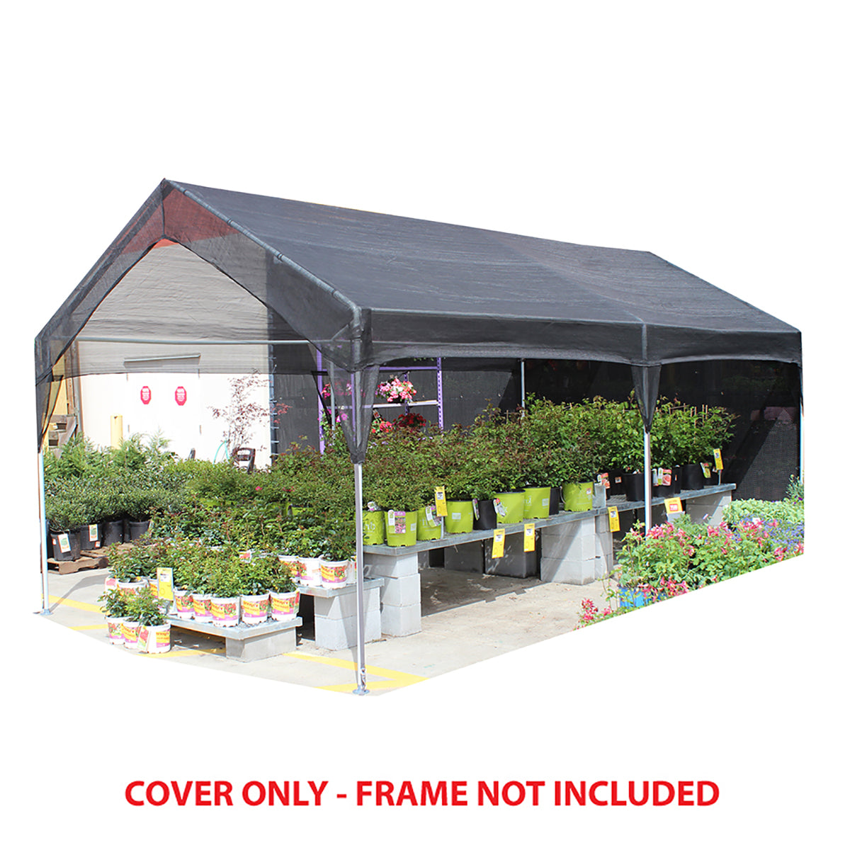 10x20 Black Shade Mesh Cover