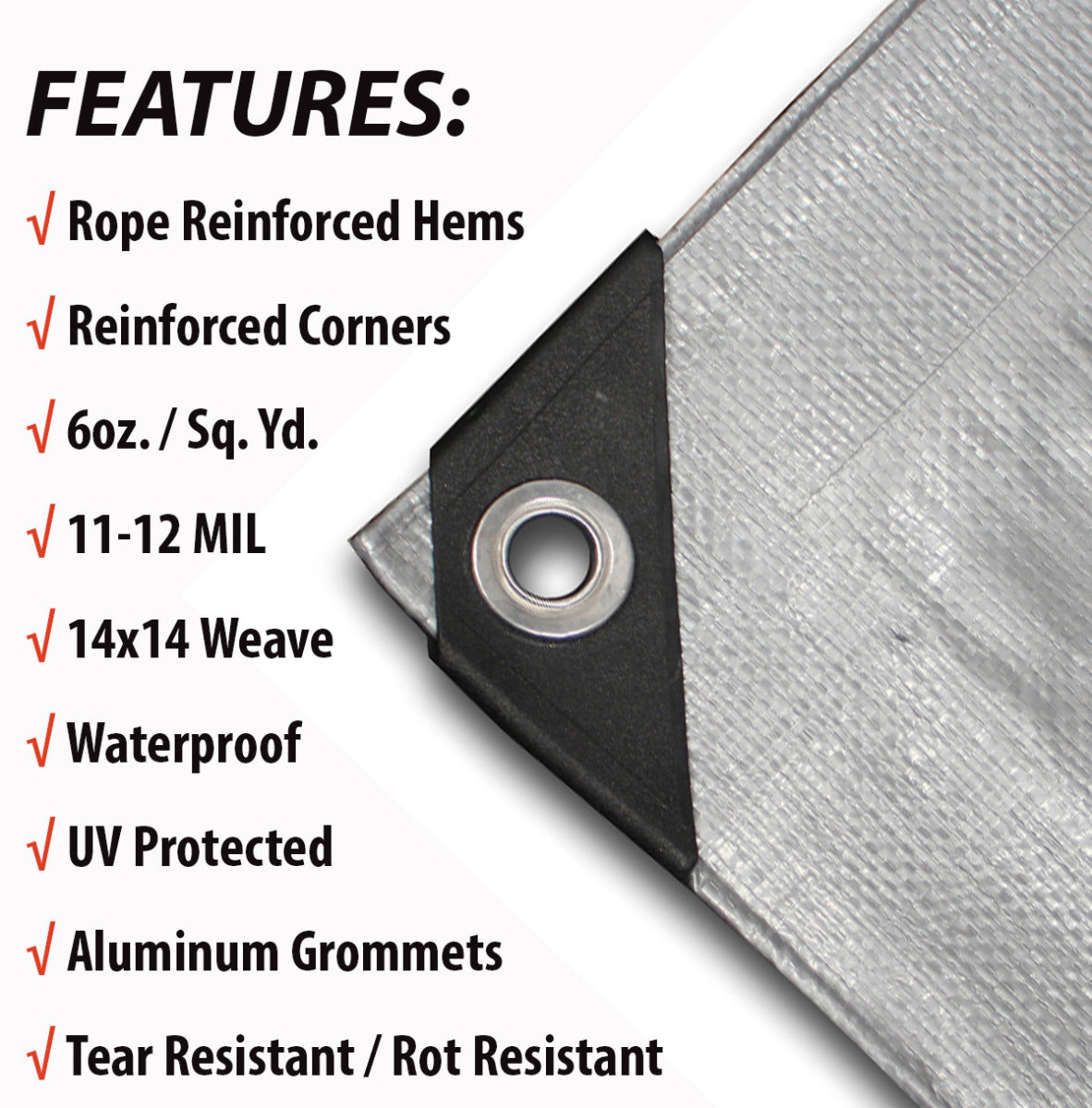 Silver/Black Dog Kennel Cover / Tarp Only