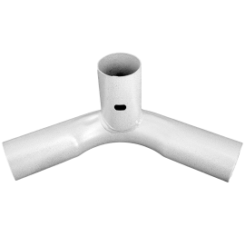 3-Way Fitting / 2 inch Silver Hammertone