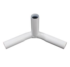 3-Way Fitting / 1 3/8 inch inside diameter - White Powder Coated