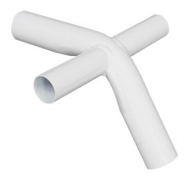 4-Way Fitting / 2 inch Bend / 1.5 inch Ears - White Powder Coated