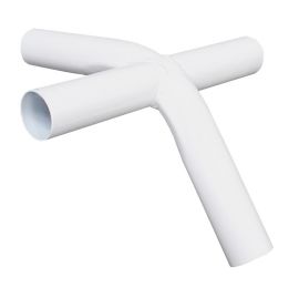 4-Way Fitting / 1 3/8 inch inside diameter - White Powder Coated