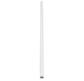 75 inch Single Swedge Pipe - White Powder Coated