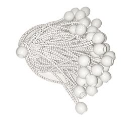 8 inch White Ball Bungee Strap - 50 pack