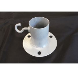 2 inch x 3 inch Tall Silver Hammertone Foot Pad