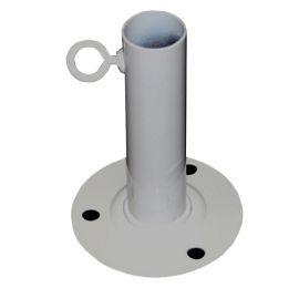 1 3/8 inch x 6 inch Foot Pad - Gray Powder Coated