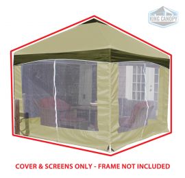 10X10 Garden Party Cover & Screens Only - Olive Branch