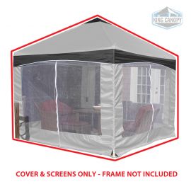 10X10 Garden Party Cover & Screens Only - Stone Garden