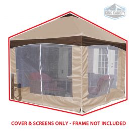 13X13 Garden Party Cover & Screens Only - Caramel Crème