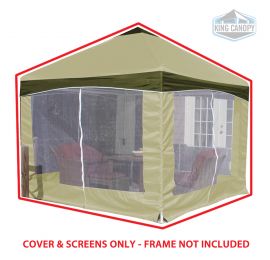 13X13 Garden Party Cover & Screens Only - Olive Branch