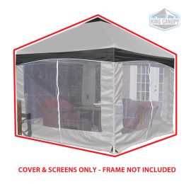 13X13 Garden Party Cover & Screens Only - Stone Garden