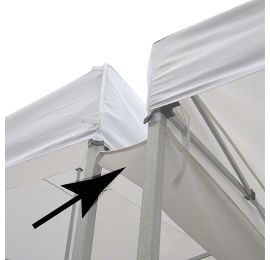 10 ft Rain Gutter w/ 10 White Ball Bungees