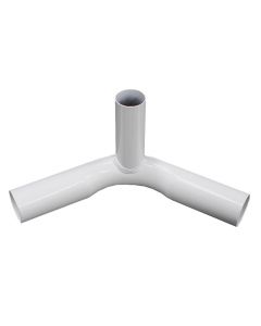 3-Way Fitting / 1.9 inch Bend / 1.6 inch Ear - White Powder Coated