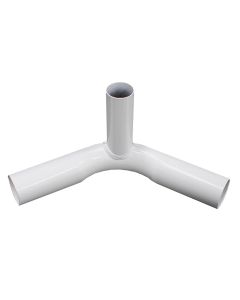 3-Way Fitting / 2 inch Bend / 1.5 inch Ear - White Powder Coated