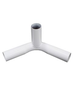 3-Way Fitting / 2 inch OD - White Powder Coated
