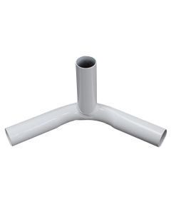 3-Way Arched Silver PC Fitting - Gray Powder Coated