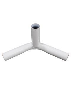 3-Way Fitting / 1 3/8 inch inside diameter - White Powder Coated