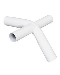 4-Way Fitting / 1.9 inch Bend / 1.5 inch Ear - White Powder Coated